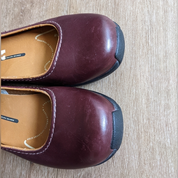 Aura Z7 Leather Shoes Burgundy Ballet shoes women's Size 9.5 - Picture 11 of 13